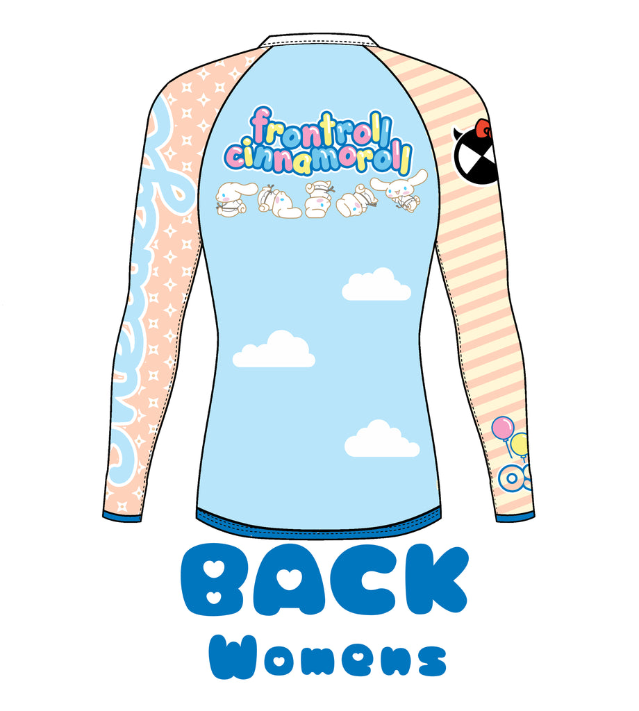 WOMENS - Frontroll Cinnamoroll Rashguard Sneaky Artistry WOMENS - Frontroll Cinnamoroll Rashguard Sneaky Artistry